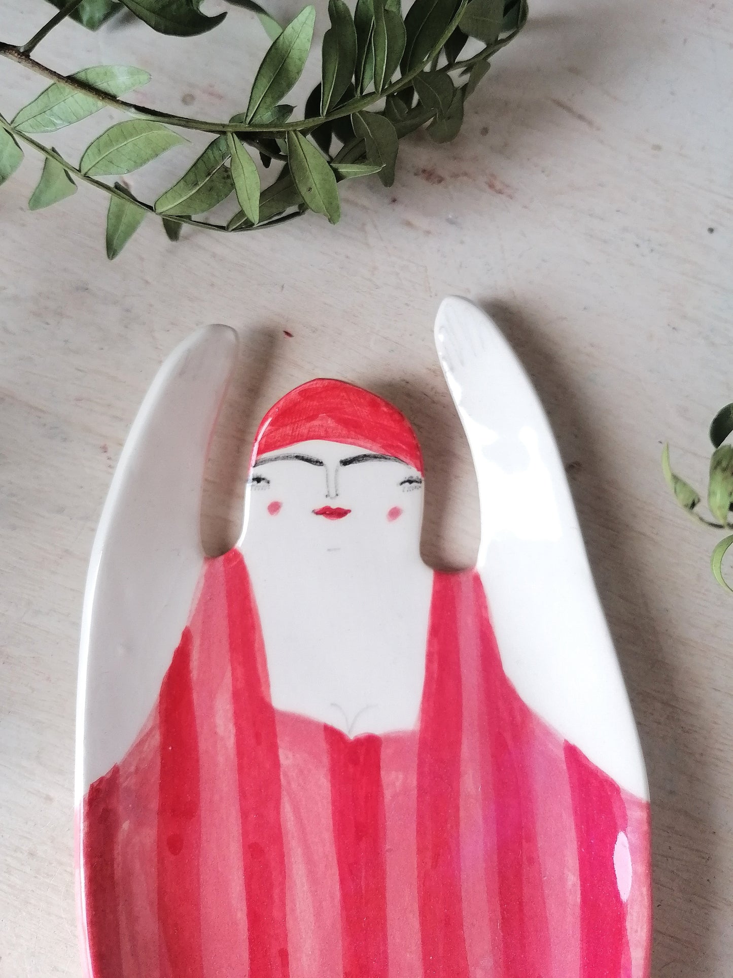 Sylvia the swimmer handmade ceramic dish